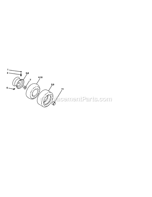 Page H Diagram and Parts List for 917271090  Craftsman Lawn Tractor