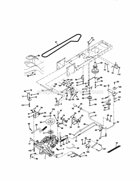 Page C Diagram and Parts List for 917271100  Craftsman Lawn Tractor
