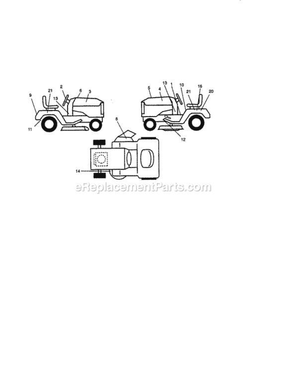 Page G Diagram and Parts List for 917271100  Craftsman Lawn Tractor