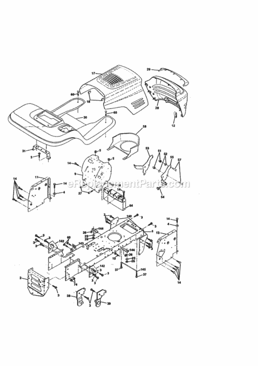 Page B Diagram and Parts List for 917271121  Craftsman Lawn Tractor