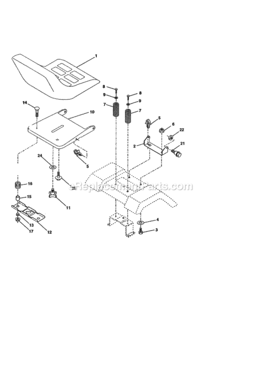 Page F Diagram and Parts List for 917271121  Craftsman Lawn Tractor