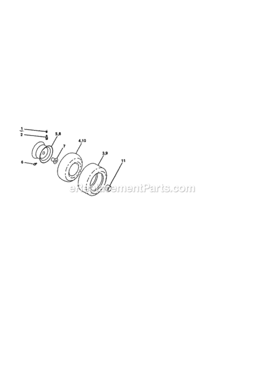 Page H Diagram and Parts List for 917271121  Craftsman Lawn Tractor