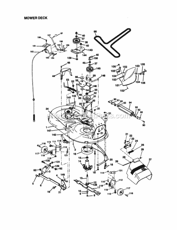 Page J Diagram and Parts List for 917271132  Craftsman Lawn Tractor