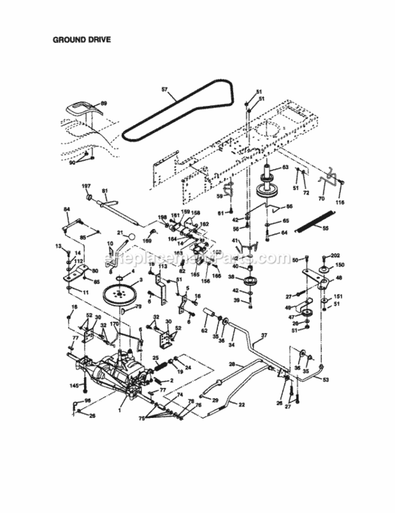 Page C Diagram and Parts List for 917271132  Craftsman Lawn Tractor