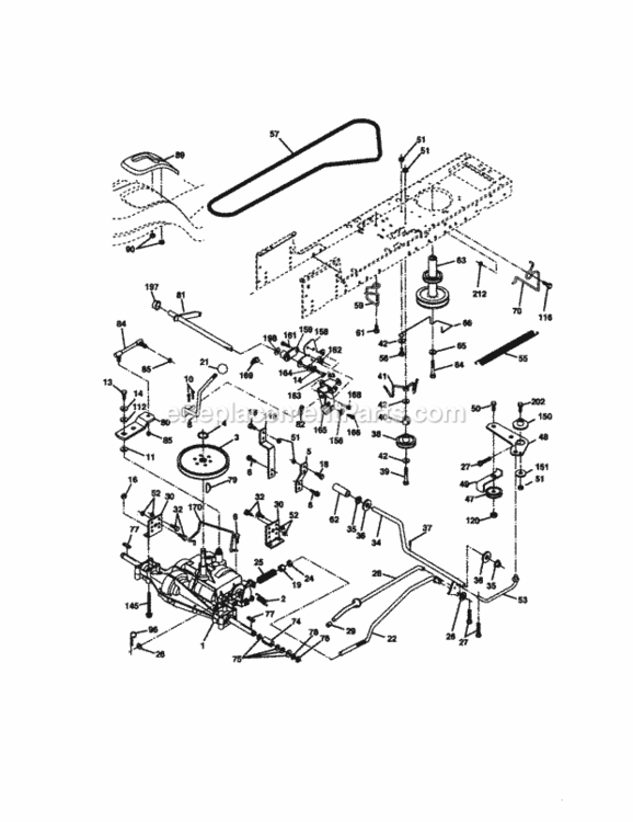 Page C Diagram and Parts List for 917271133  Craftsman Lawn Tractor
