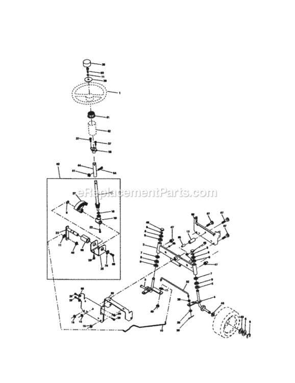 Page D Diagram and Parts List for 917271133  Craftsman Lawn Tractor
