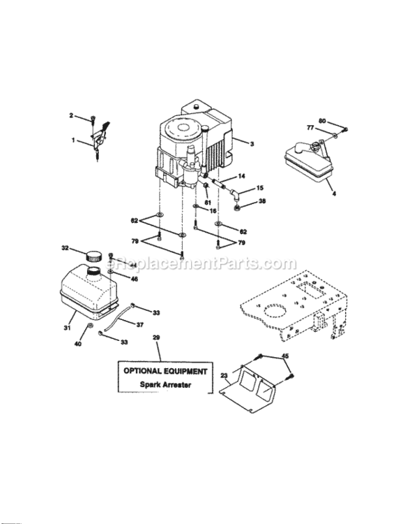 Page E Diagram and Parts List for 917271140  Craftsman Lawn Tractor