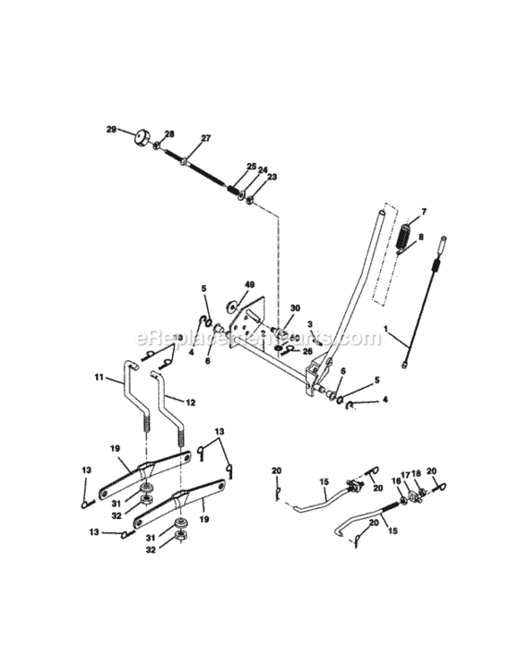 Page G Diagram and Parts List for 917271140  Craftsman Lawn Tractor