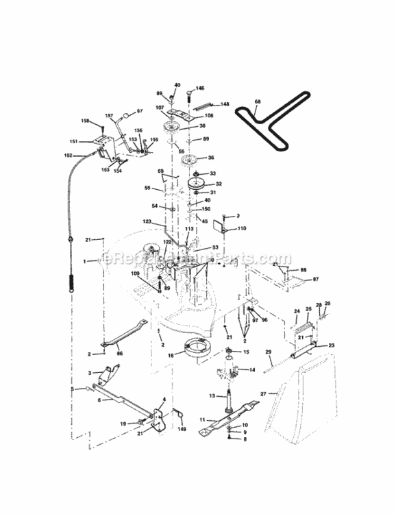 Page J Diagram and Parts List for 917271150  Craftsman Lawn Tractor