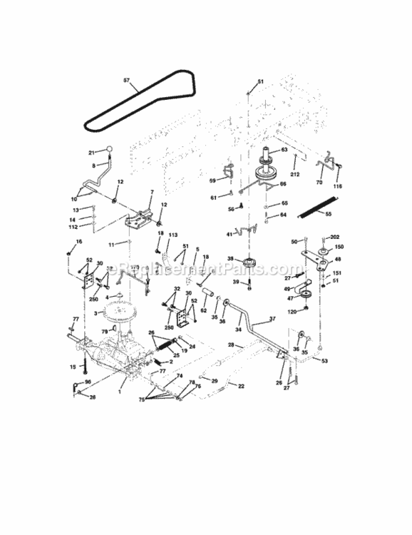 Page C Diagram and Parts List for 917271150  Craftsman Lawn Tractor