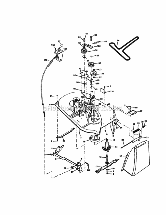 Page J Diagram and Parts List for 917271190  Craftsman Lawn Tractor