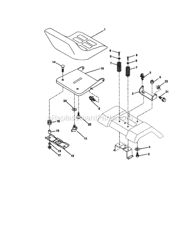 Page F Diagram and Parts List for 917271190  Craftsman Lawn Tractor