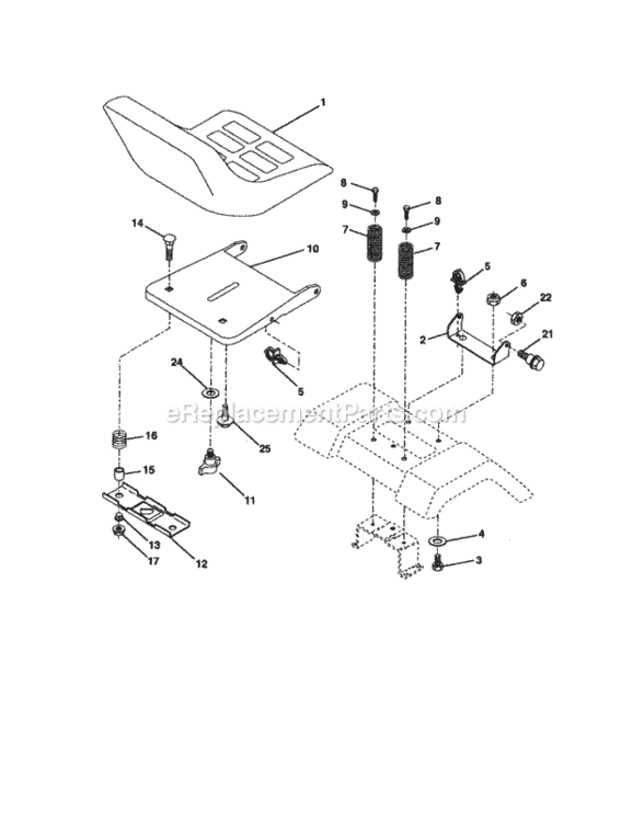 Page F Diagram and Parts List for 917271470  Craftsman Lawn Tractor