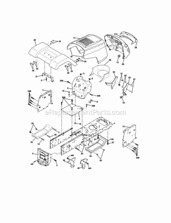 Page B Diagram and Parts List for 917271490  Craftsman Lawn Tractor