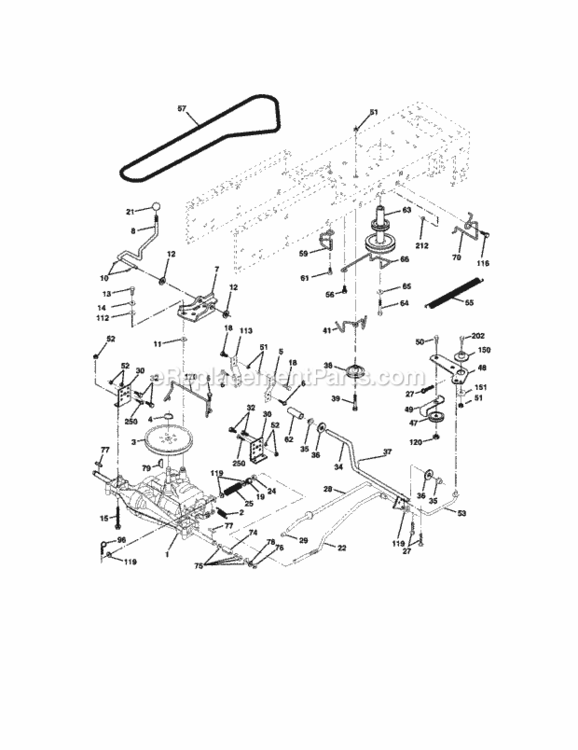 Page C Diagram and Parts List for 917271490  Craftsman Lawn Tractor