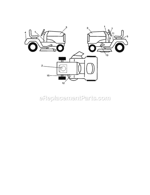 Page G Diagram and Parts List for 917271490  Craftsman Lawn Tractor