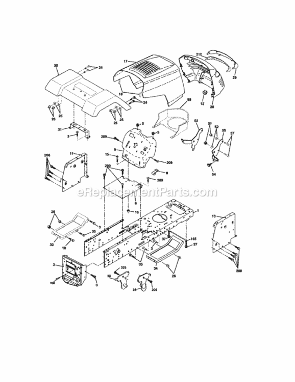 Page B Diagram and Parts List for 917271491  Craftsman Lawn Tractor