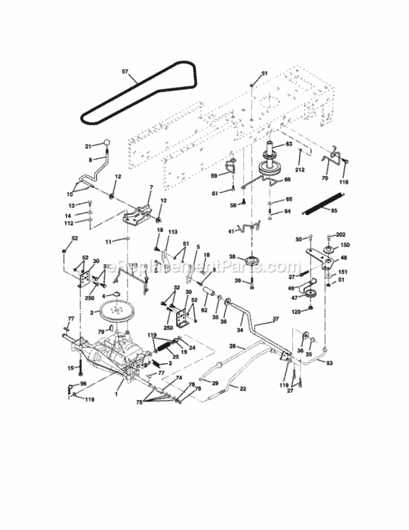 Page C Diagram and Parts List for 917271491  Craftsman Lawn Tractor