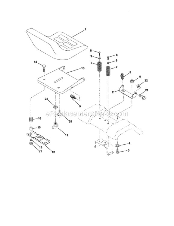 Page F Diagram and Parts List for 917271491  Craftsman Lawn Tractor