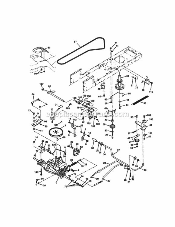 Page C Diagram and Parts List for 917271810  Craftsman Lawn Tractor