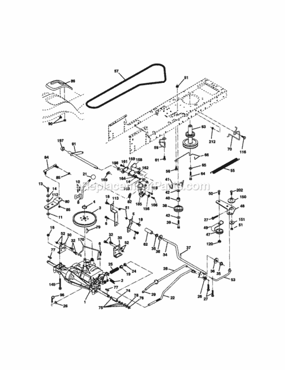 Page C Diagram and Parts List for 917271811  Craftsman Lawn Tractor