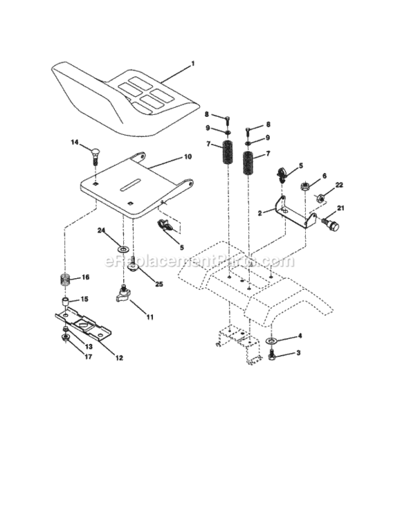 Page F Diagram and Parts List for 917271811  Craftsman Lawn Tractor