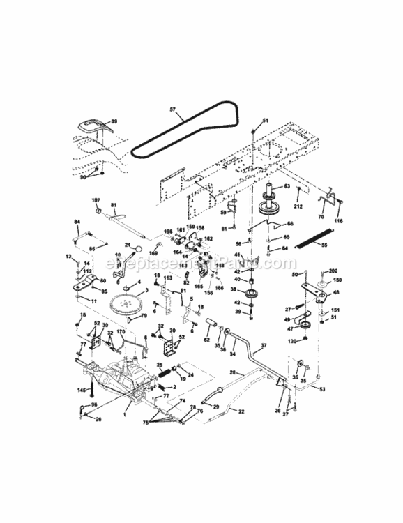 Page C Diagram and Parts List for 917271812  Craftsman Lawn Tractor