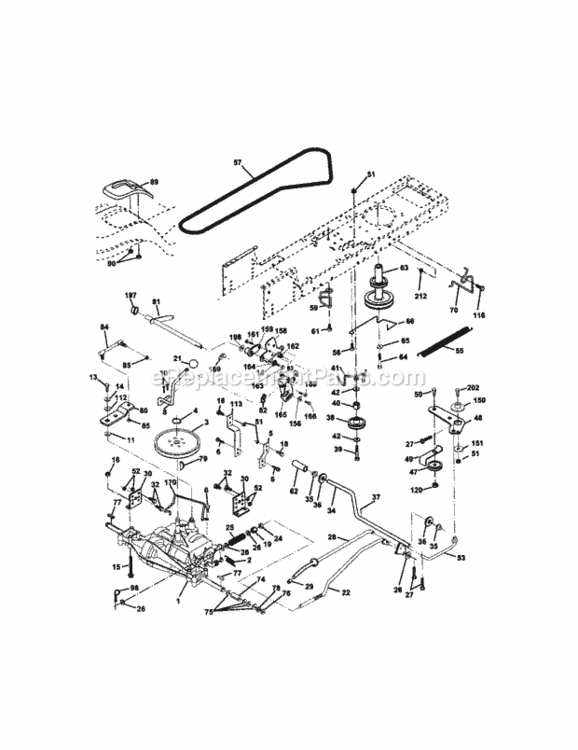 Page C Diagram and Parts List for 917271813  Craftsman Lawn Tractor