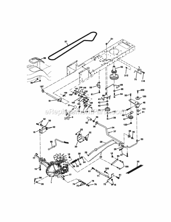 Page C Diagram and Parts List for 917271821  Craftsman Lawn Tractor