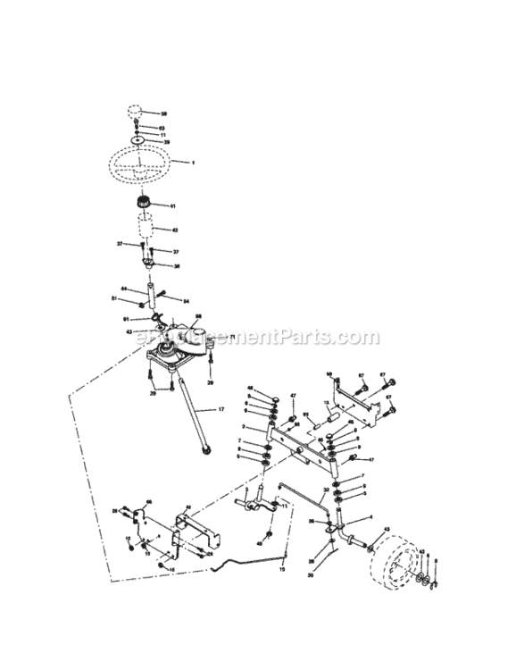 Page D Diagram and Parts List for 917271821  Craftsman Lawn Tractor