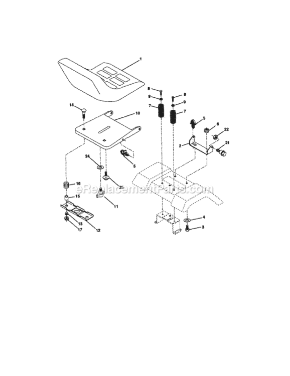 Page F Diagram and Parts List for 917271821  Craftsman Lawn Tractor