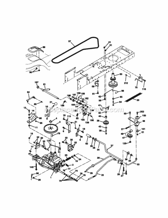Page C Diagram and Parts List for 917271830  Craftsman Lawn Tractor