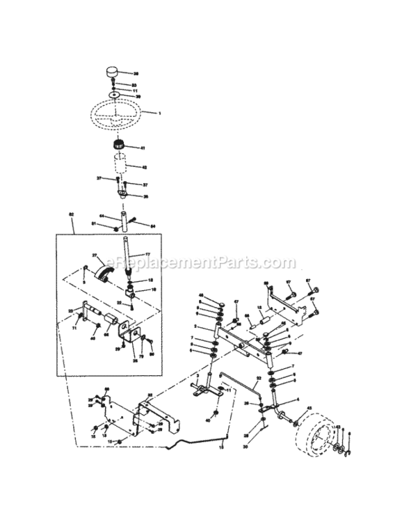 Page D Diagram and Parts List for 917271830  Craftsman Lawn Tractor