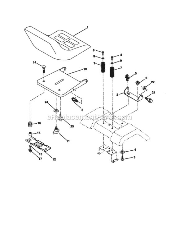 Page F Diagram and Parts List for 917271830  Craftsman Lawn Tractor
