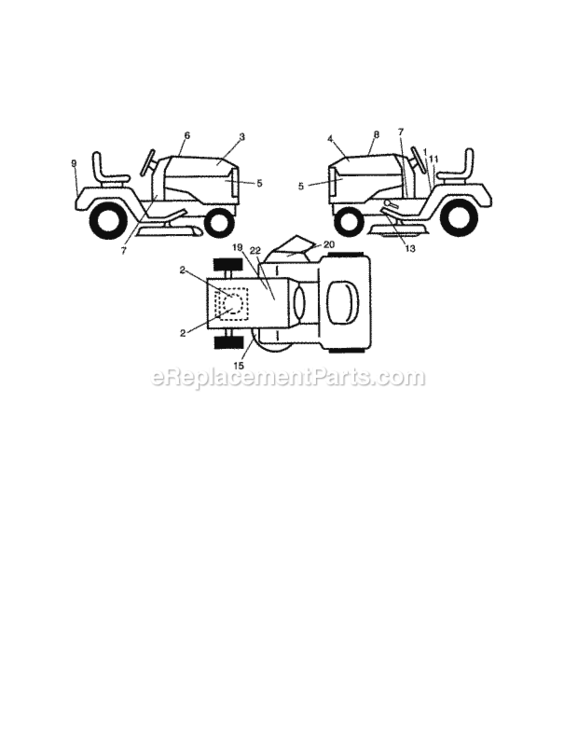 Page G Diagram and Parts List for 917271831  Craftsman Lawn Tractor