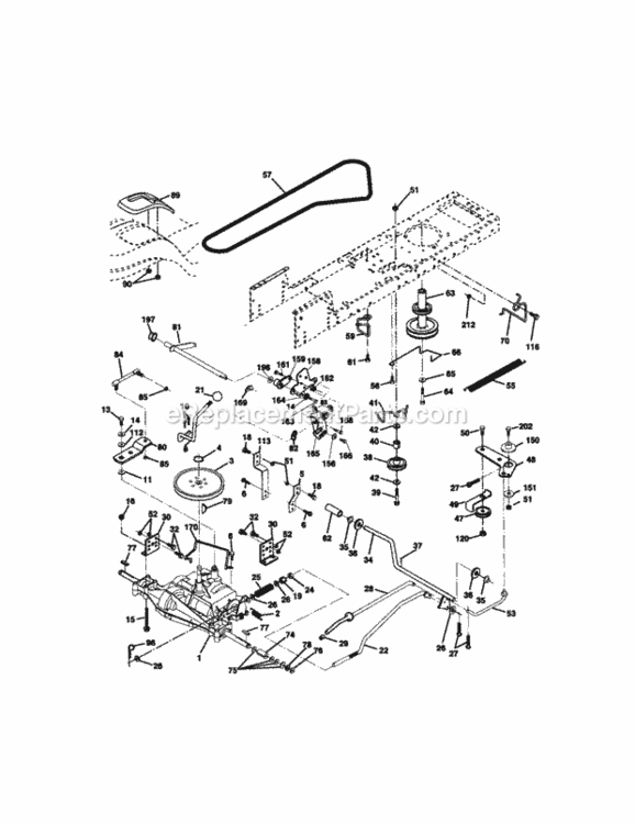 Page C Diagram and Parts List for 917271832  Craftsman Lawn Tractor