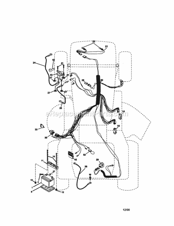 Page A Diagram and Parts List for 917271840  Craftsman Lawn Tractor
