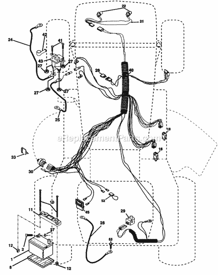 Electrical Diagram and Parts List for 917271910  Craftsman Lawn Mower