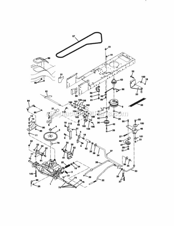 Page C Diagram and Parts List for 917272030  Craftsman Lawn Tractor
