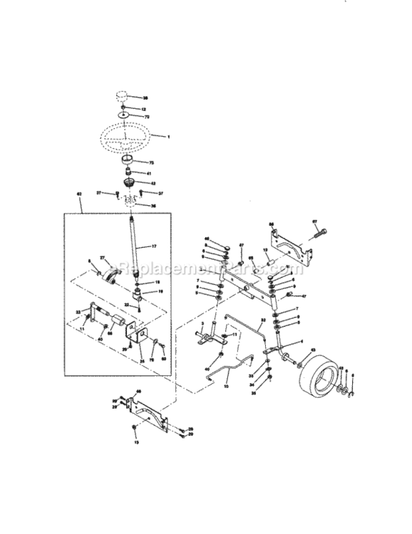 Page D Diagram and Parts List for 917272030  Craftsman Lawn Tractor