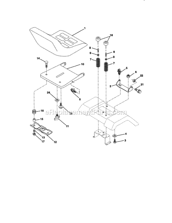 Page F Diagram and Parts List for 917272030  Craftsman Lawn Tractor