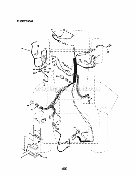 Page A Diagram and Parts List for 917272040  Craftsman Lawn Tractor