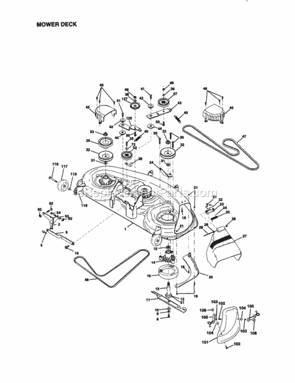 Page J Diagram and Parts List for 917272040  Craftsman Lawn Tractor