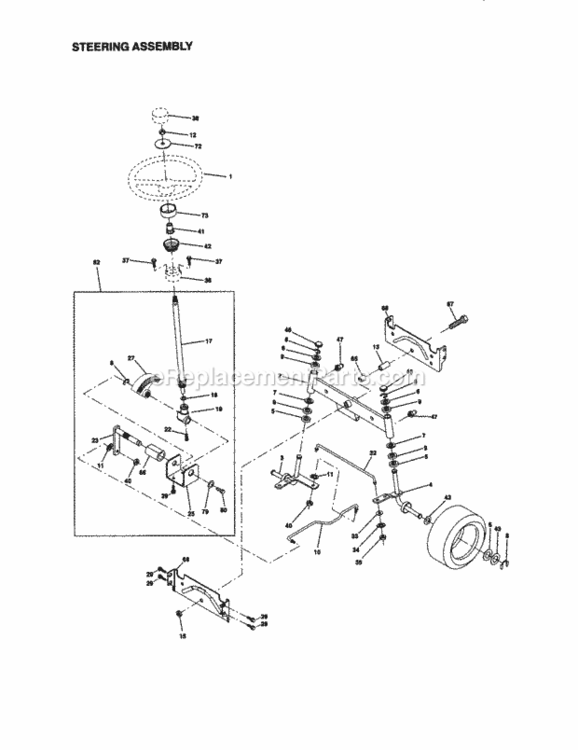 Page D Diagram and Parts List for 917272040  Craftsman Lawn Tractor