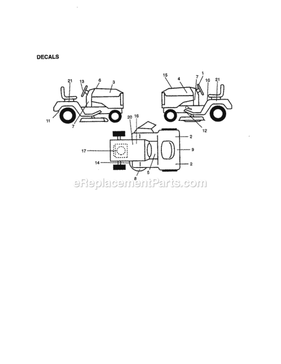 Page G Diagram and Parts List for 917272040  Craftsman Lawn Tractor