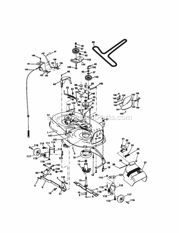 Page J Diagram and Parts List for 917272050  Craftsman Lawn Tractor