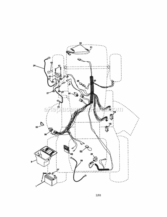Page A Diagram and Parts List for 917272052  Craftsman Lawn Tractor