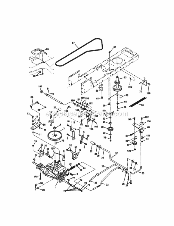 Page C Diagram and Parts List for 917272052  Craftsman Lawn Tractor