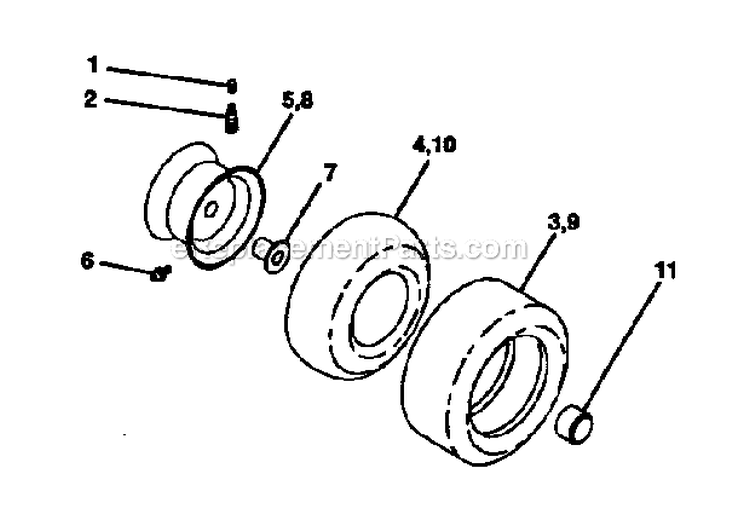 Page H Diagram and Parts List for 917272070  Craftsman Lawn Tractor