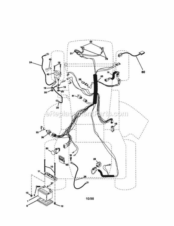 Page A Diagram and Parts List for 917272120  Craftsman Lawn Tractor
